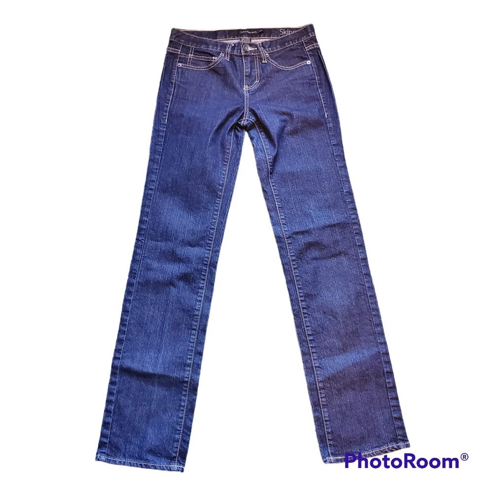 CALVIN KLEIN Y2K VINTAGE SKINNY JEANS DARK WASH SIZE 26 EUC